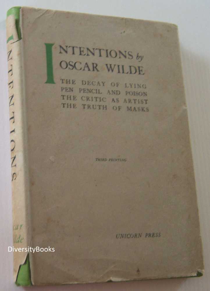 Image for INTENTIONS BY OSCAR WILDE