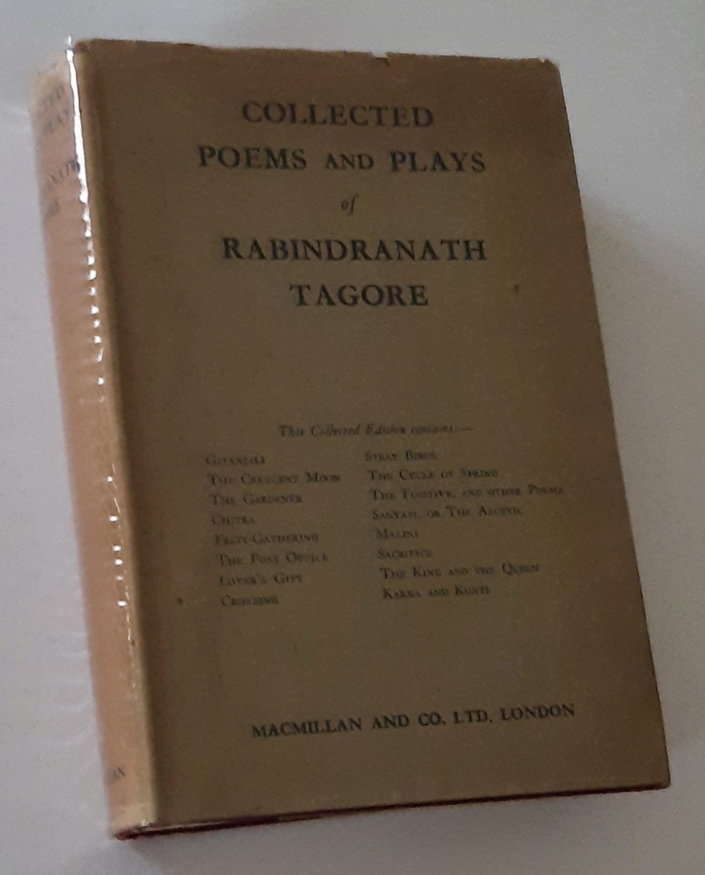 Image for COLLECTED POEMS AND PLAYS OF RABINDRANATH TAGORE