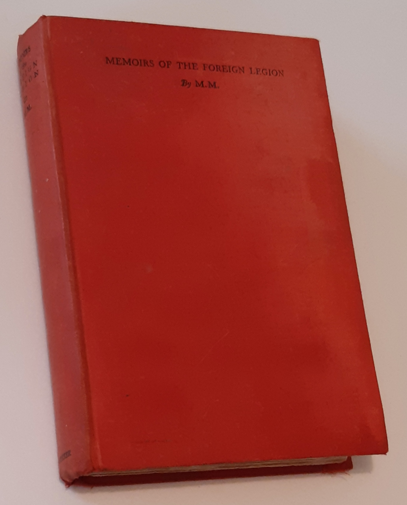 Image for MEMOIRS OF THE FOREIGN LEGION